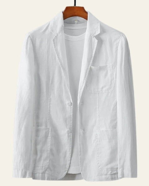 Blazer de lino texturizado relajado