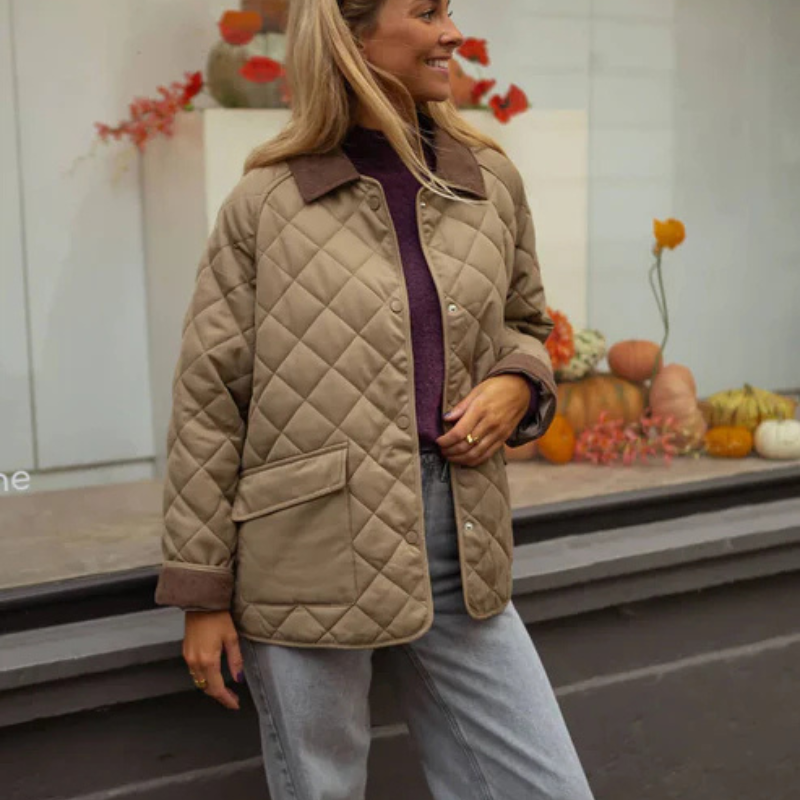 Chaqueta acolchada de algodón retro