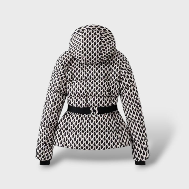 Chaqueta Acolchada con Cinturón Impermeable