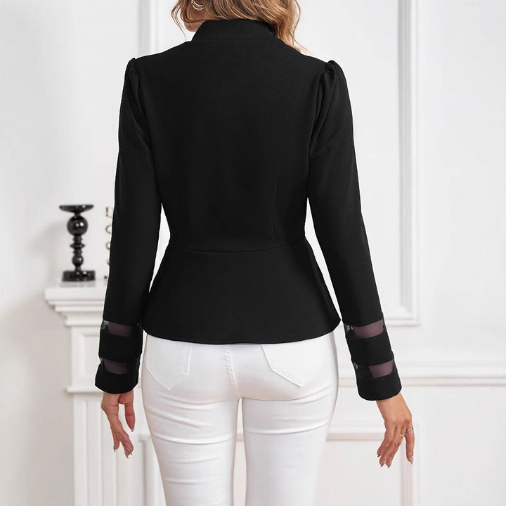 Blazer de Poliéster Corte Entallado