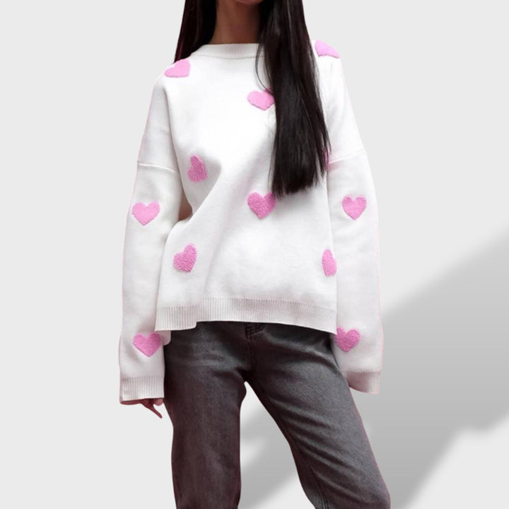 Emma™ | Sudadera Corazón Tejido