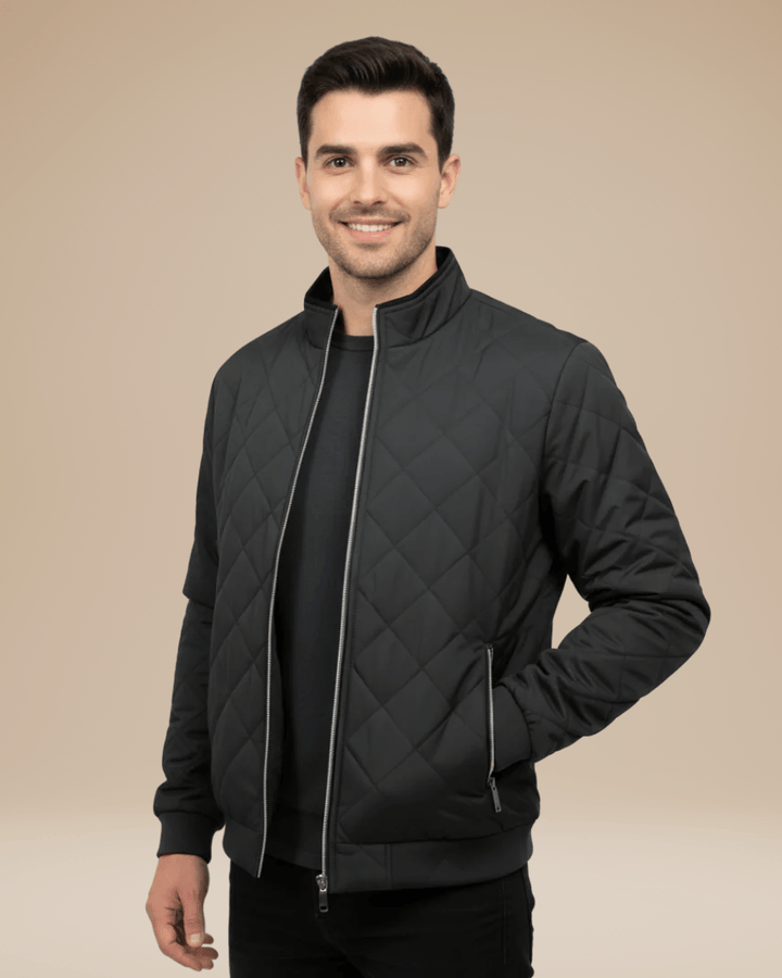 Chaqueta acolchada de rombos hombre