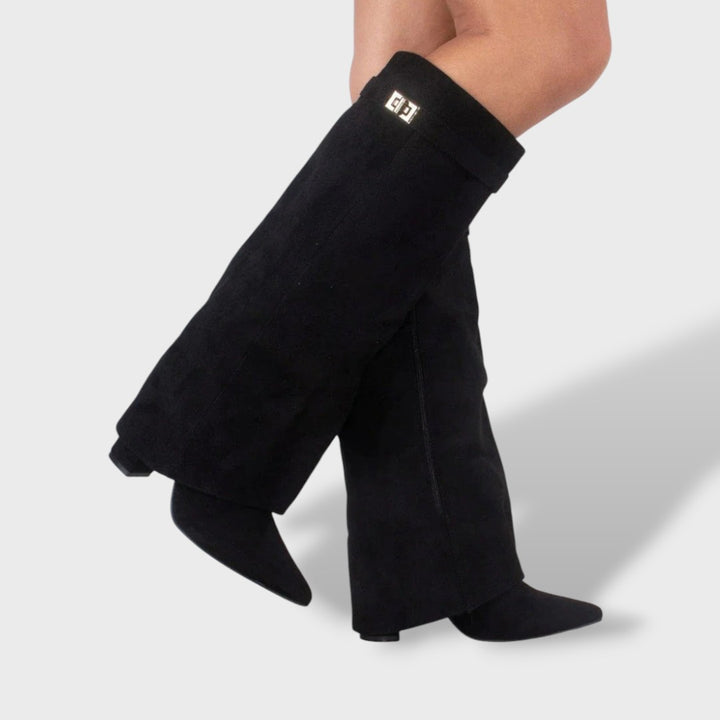 Botas Altas Mujer Clásicas de Ante Elegantes