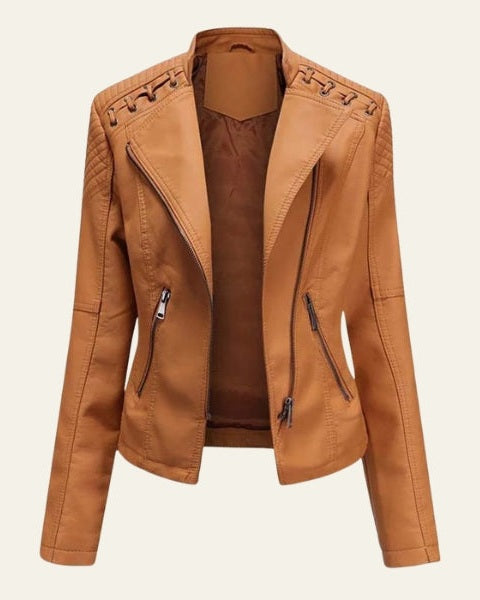 Chaqueta de piel vegana biker