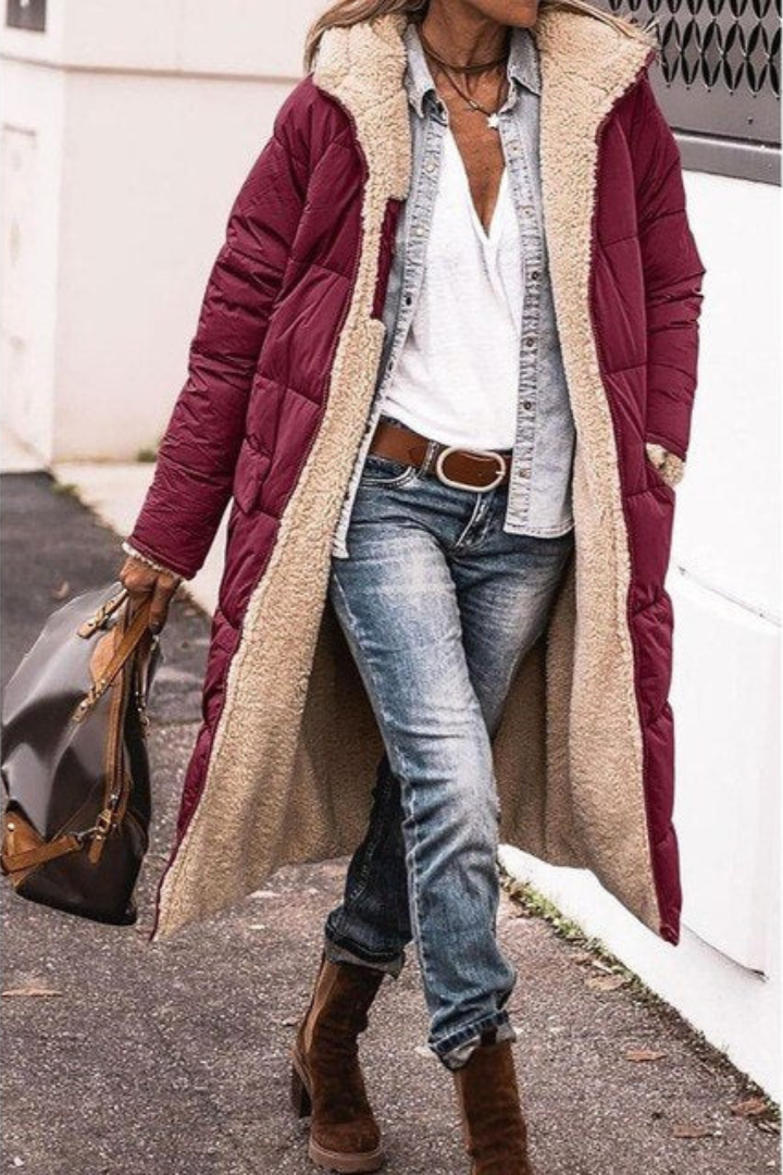 Abrigo reversible acolchado de invierno