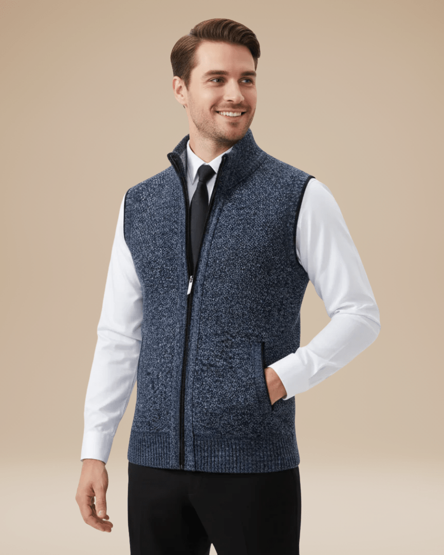 Chaleco de punto mixto para hombre