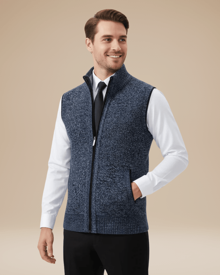 Chaleco de punto mixto para hombre