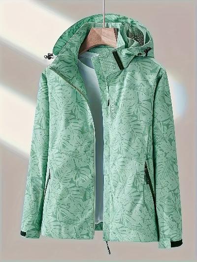 Chaqueta impermeable ligera estampada
