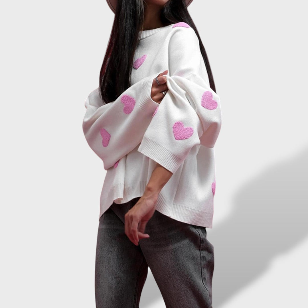 Emma™ | Sudadera Corazón Tejido
