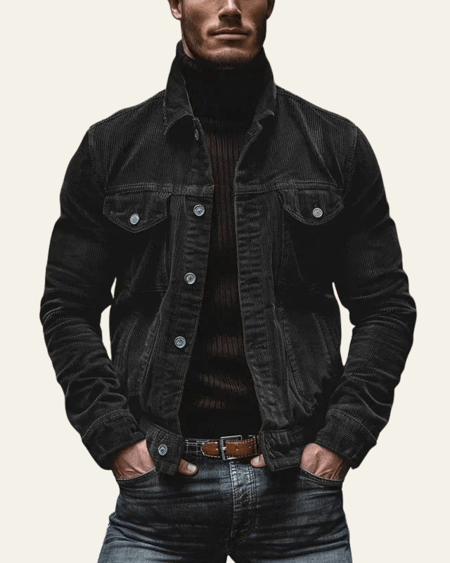 Chaqueta de pana masculina versátil