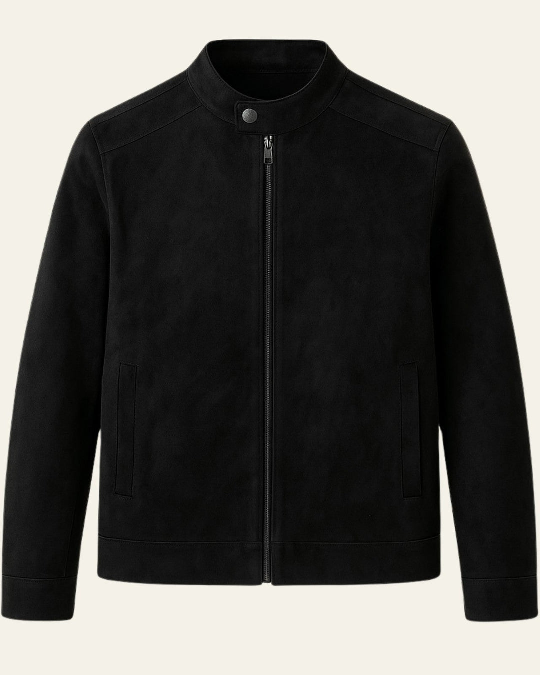 Chaqueta de ante vegano clásica