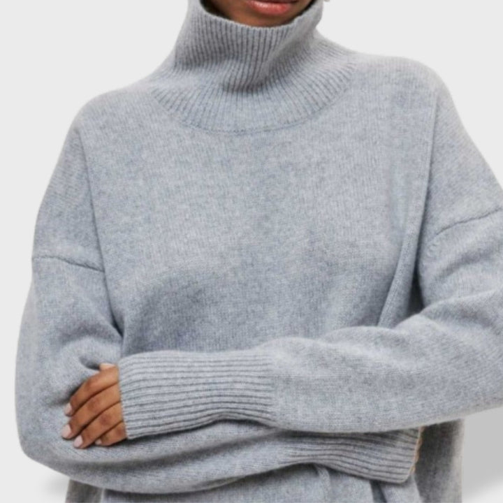 Isabel™ | Jersey básico de cuello cisne para mujer, suave y versátil.