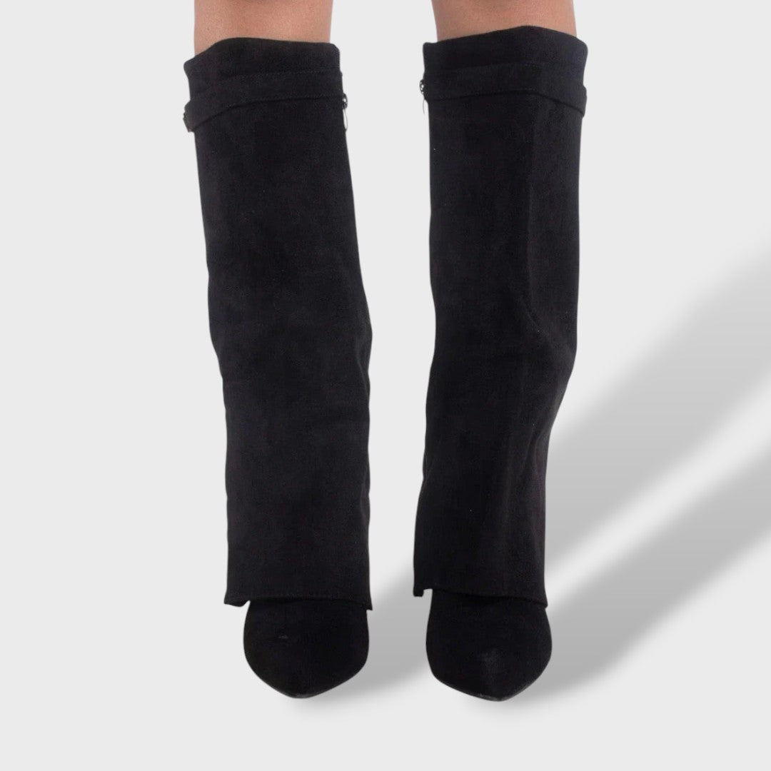 Botas Altas Mujer Clásicas de Ante Elegantes