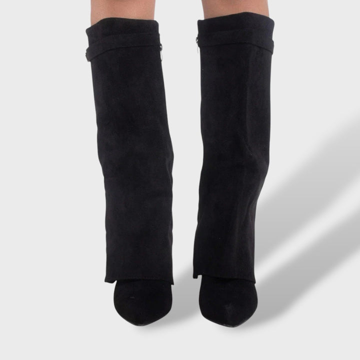 Botas Altas Mujer Clásicas de Ante Elegantes