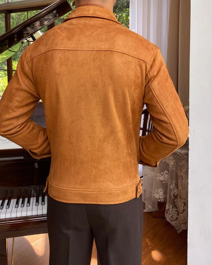 Chaqueta de ante masculina elegante
