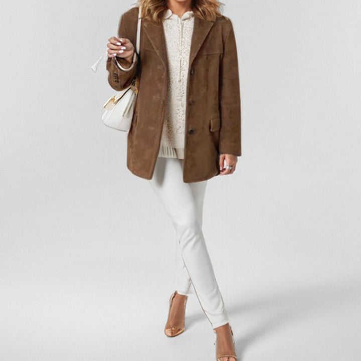 Blazer de piel efecto ante