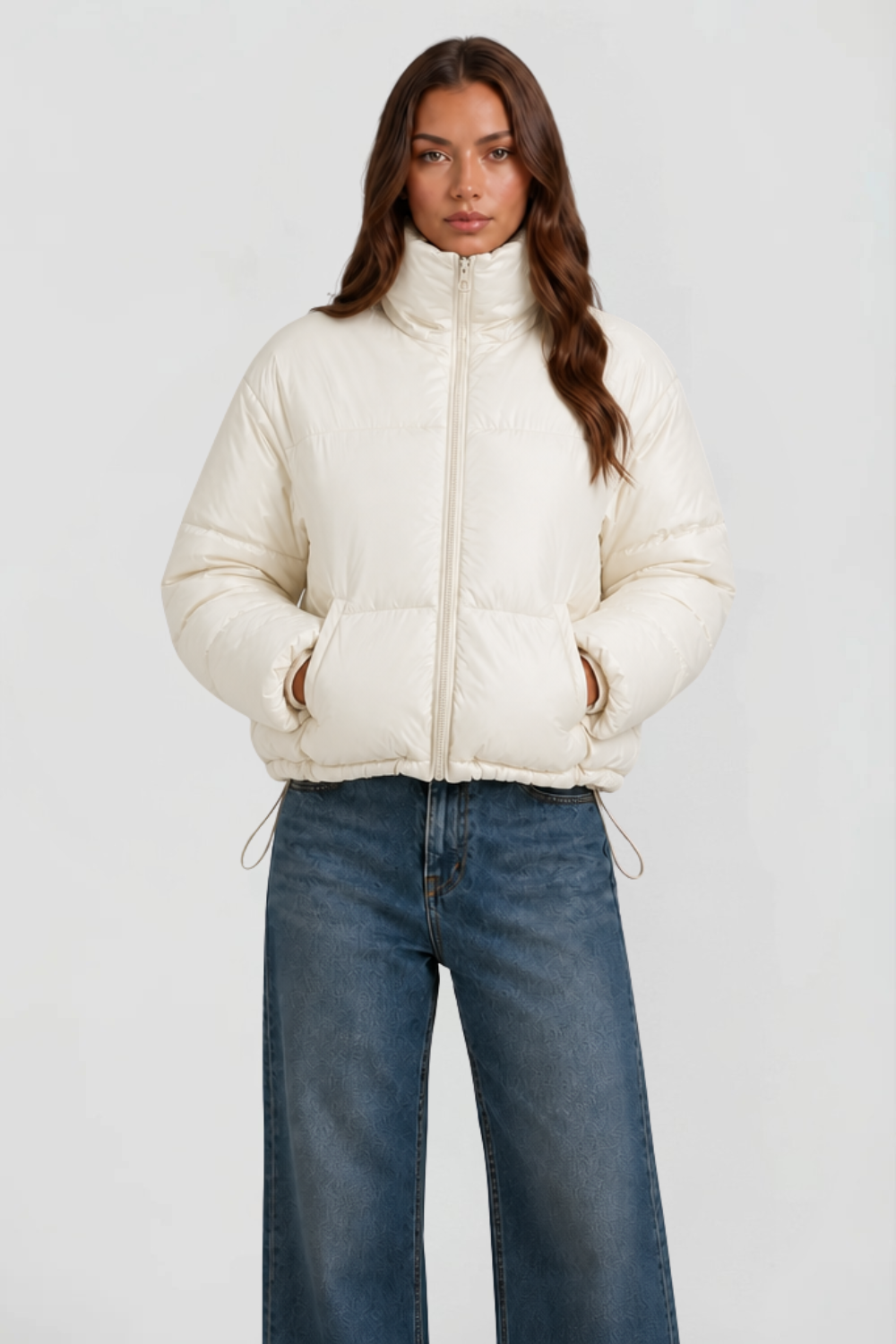 Chaqueta Acolchada Corta para Mujer
