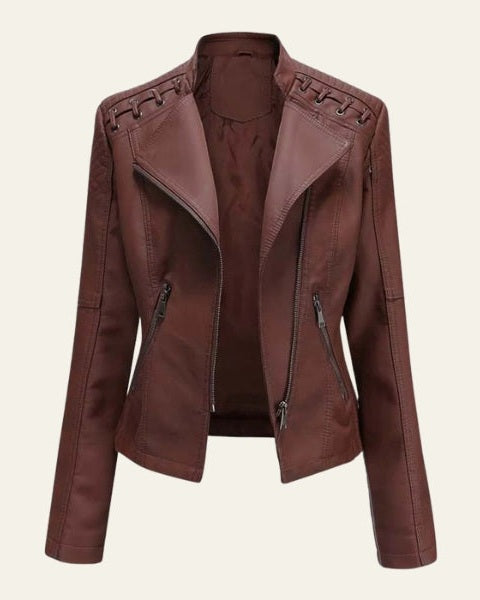 Chaqueta de piel vegana biker