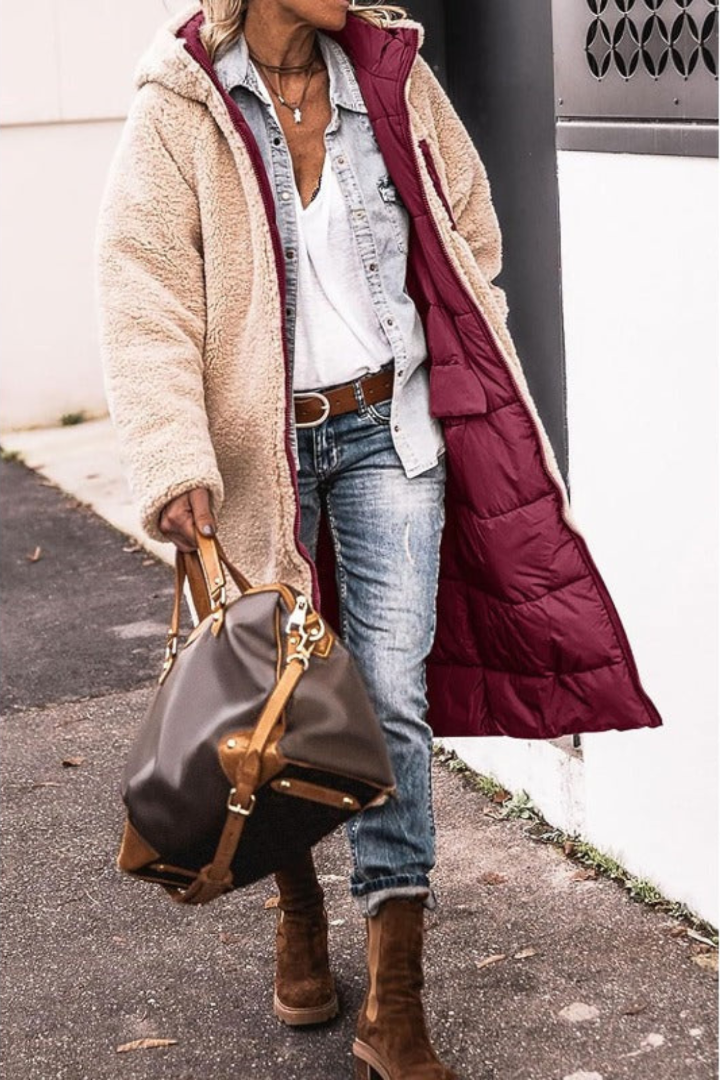 Abrigo reversible acolchado de invierno