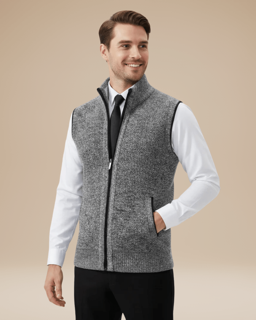 Chaleco de punto mixto para hombre