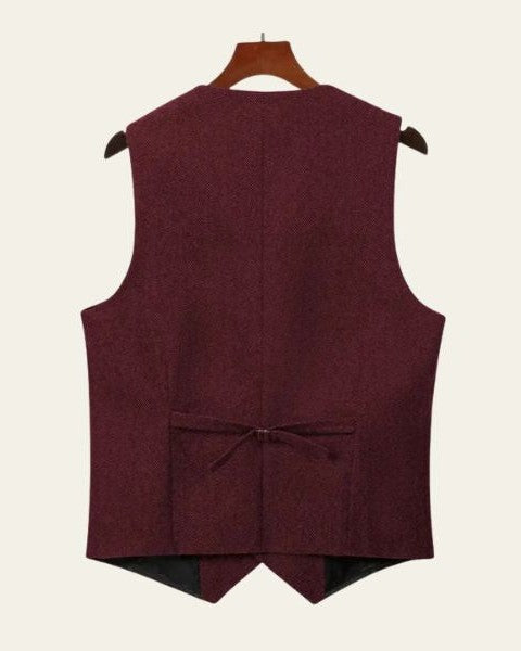 Chaleco de tweed clásico masculino