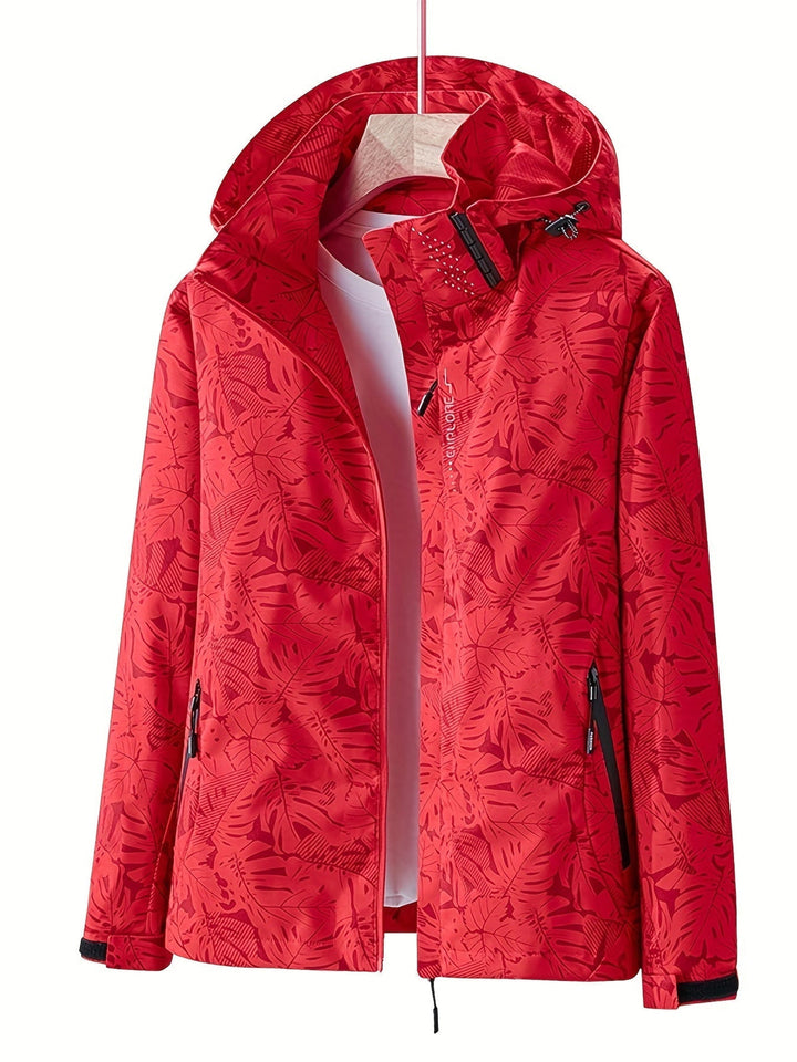 Chaqueta impermeable ligera estampada