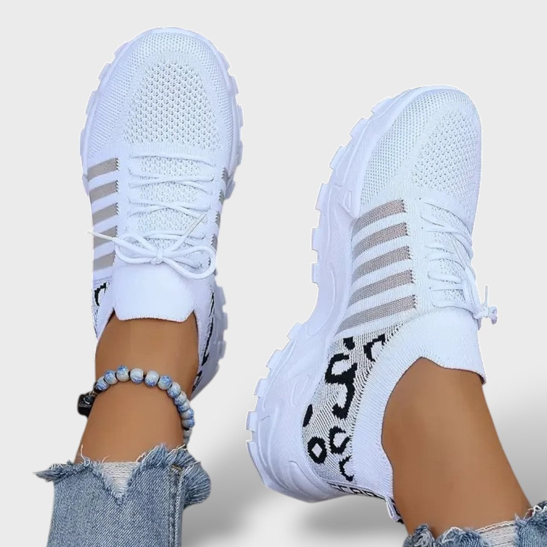 Zapatillas Ortopédicas Knit Leopardo Suela Chunky