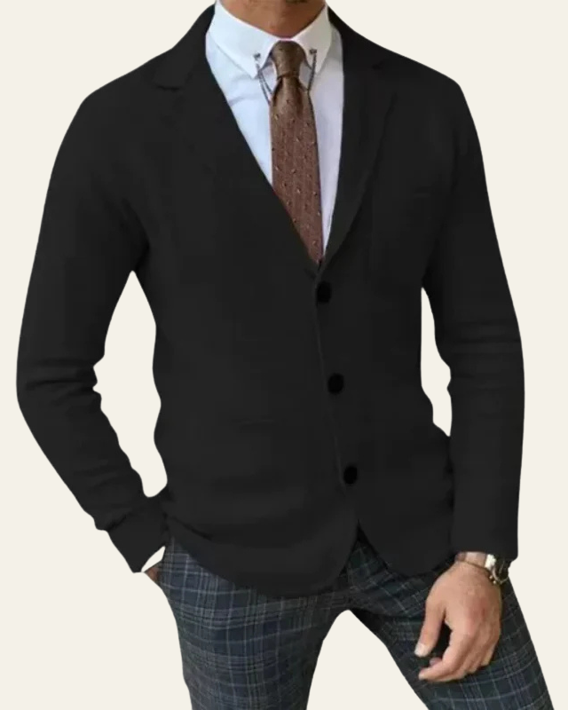 Blazer de punto slim fit elegante