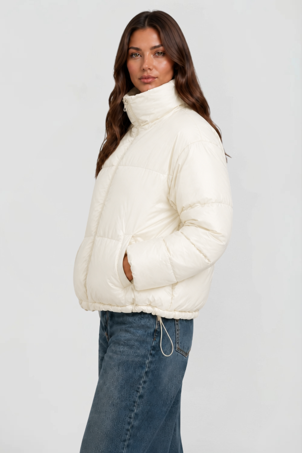 Chaqueta Acolchada Corta para Mujer