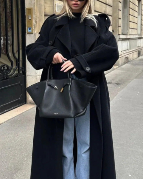 Abrigo de Lana Oversize Elegante