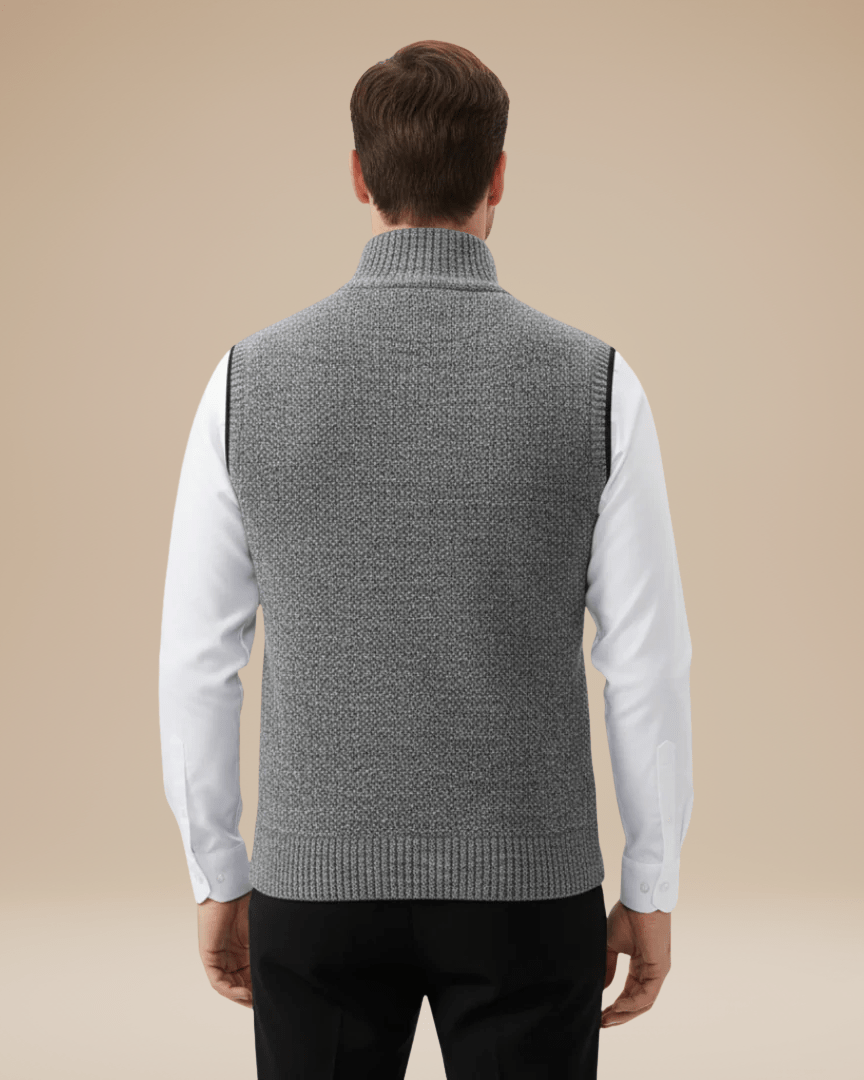 Chaleco de punto mixto para hombre