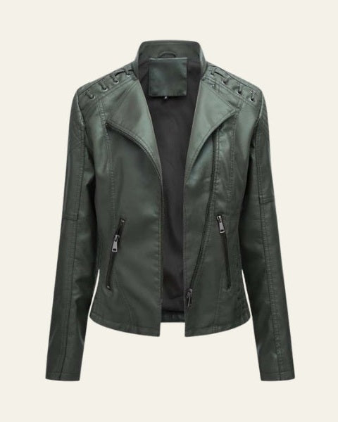 Chaqueta de piel vegana biker