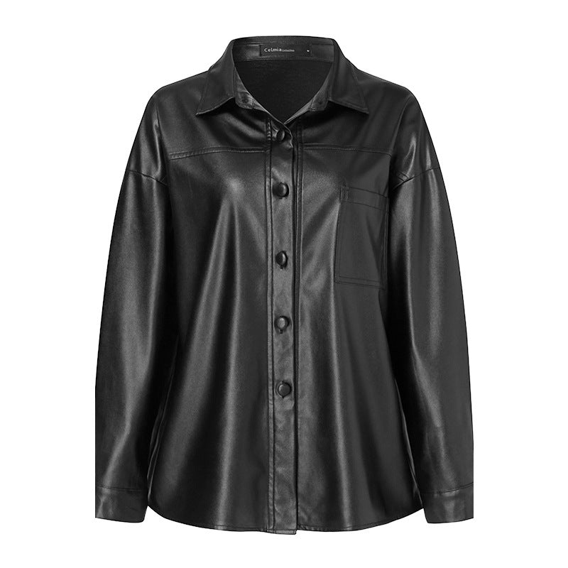 Chaqueta de PU estilo utility