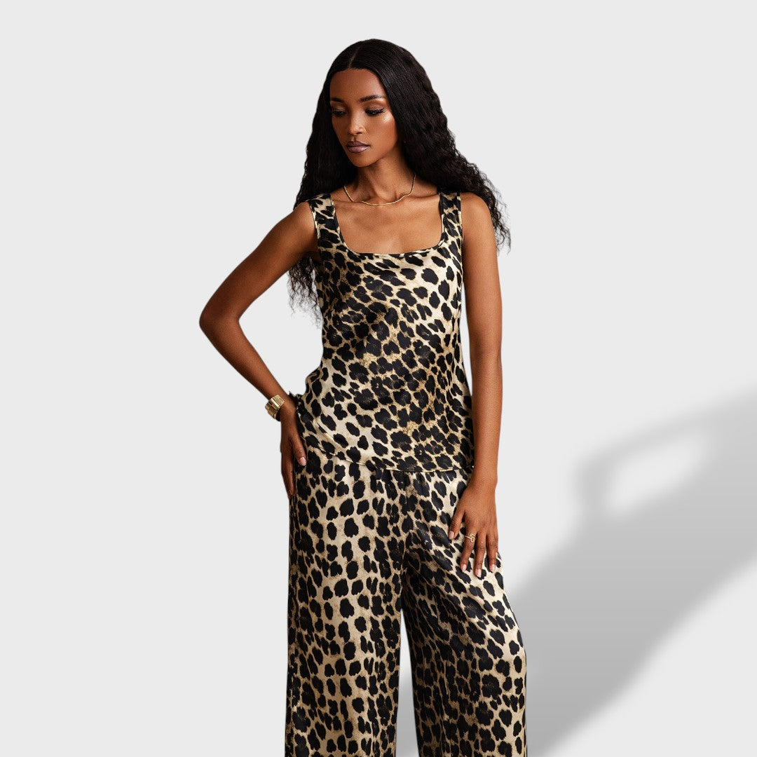 Clara™ | Pijama pierna ancha mujer