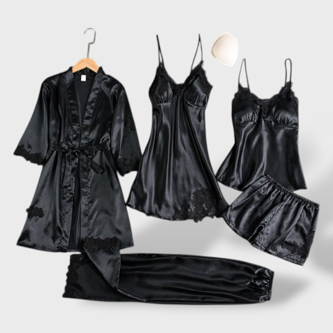 Valeria™ | Conjunto pijama 5 piezas