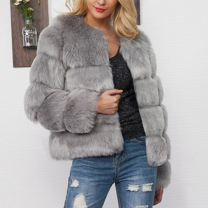 Chaqueta Corta de Pelo Sintético