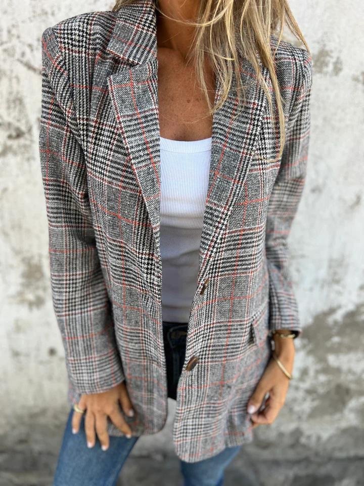Blazer de Cuadros Corte Clásico