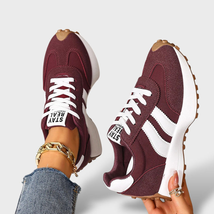 Zapatillas Ortopédicas Retro Ante Azul Mujer