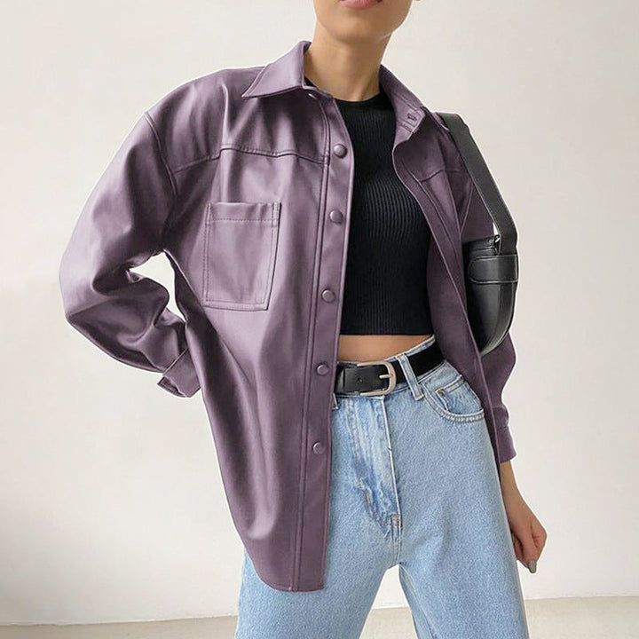 Chaqueta de PU estilo utility
