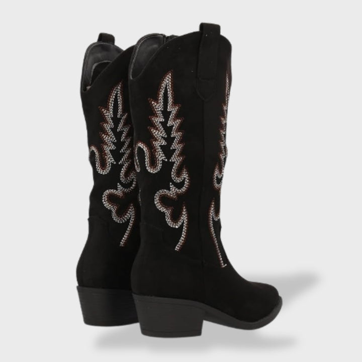 Sofía™ | Botas cowboy de mujer con bordado y tacón bajo
