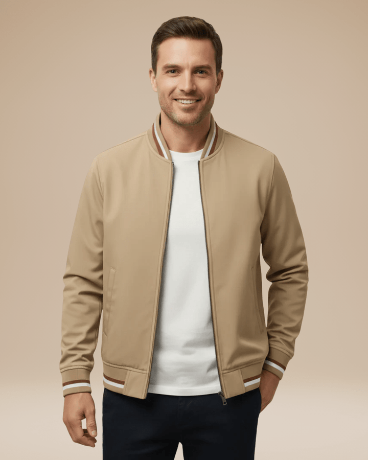 Cazadora bomber urbana con ribetes