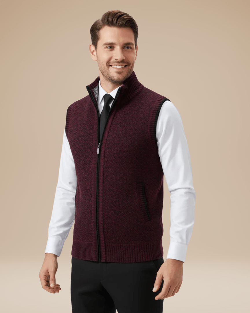 Chaleco de punto mixto para hombre