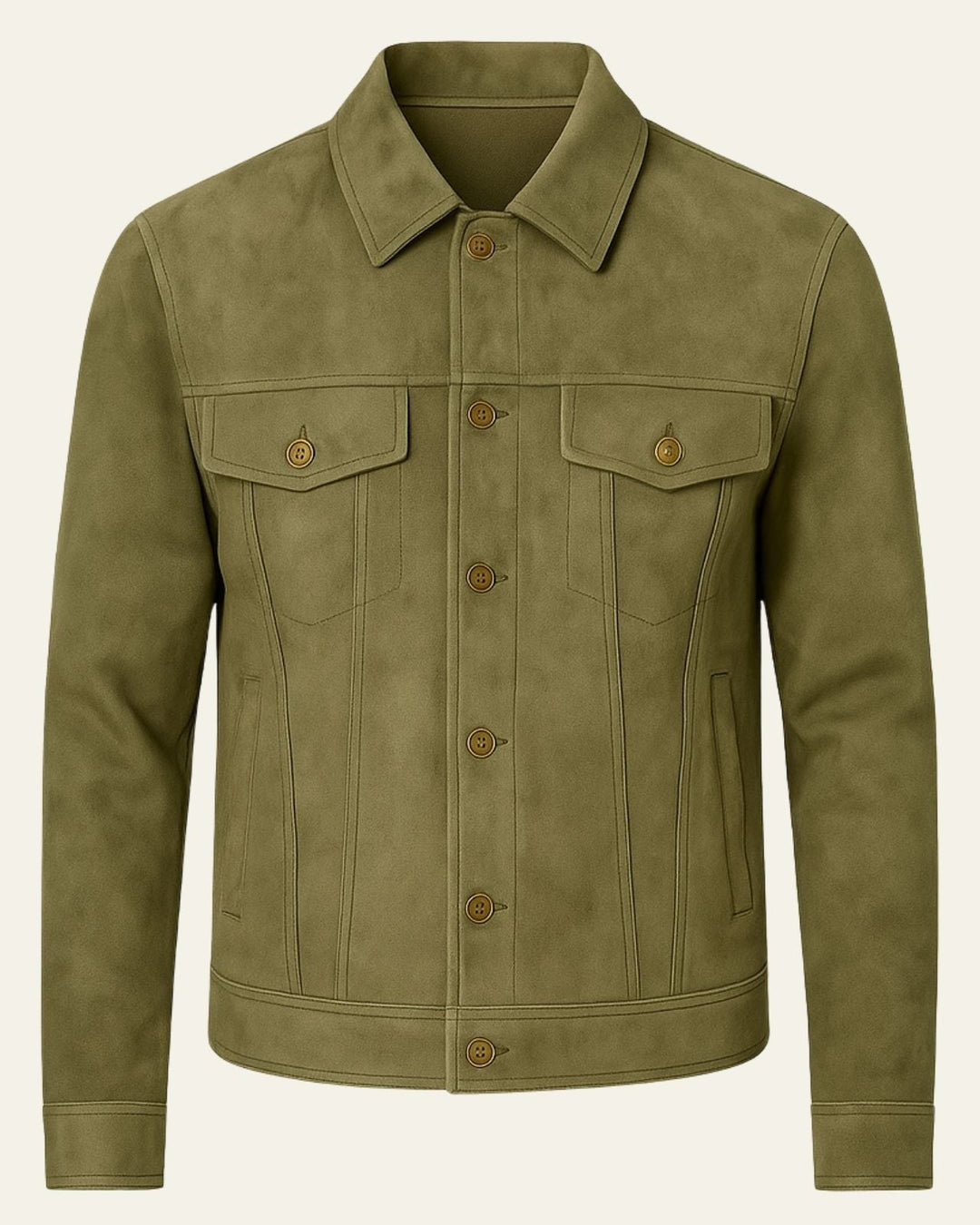 Chaqueta de ante masculina elegante