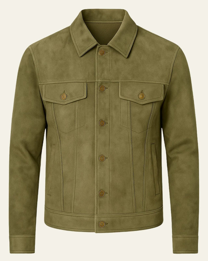 Chaqueta de ante masculina elegante