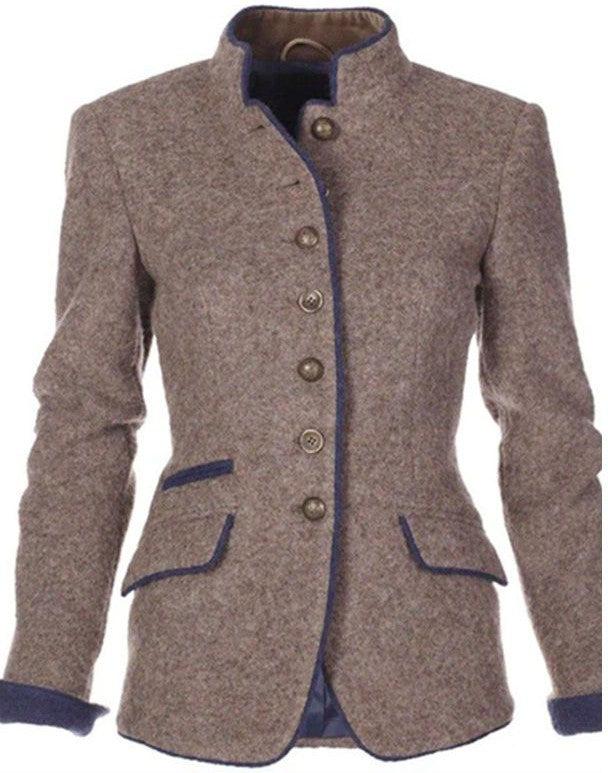 Chaqueta larga de tejido cálido