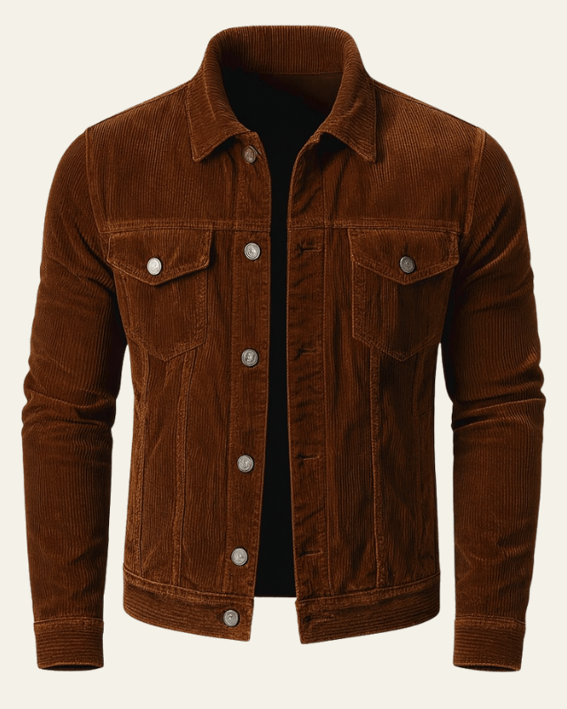 Chaqueta de pana masculina versátil