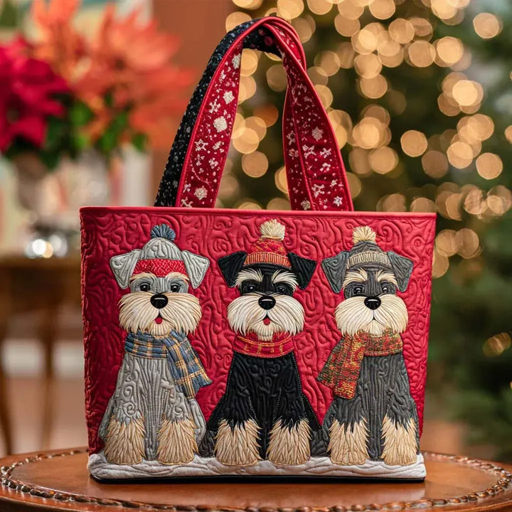 MARINA | BOLSO NAVIDEÑO DE SCHNAUZER HECHO A MANO