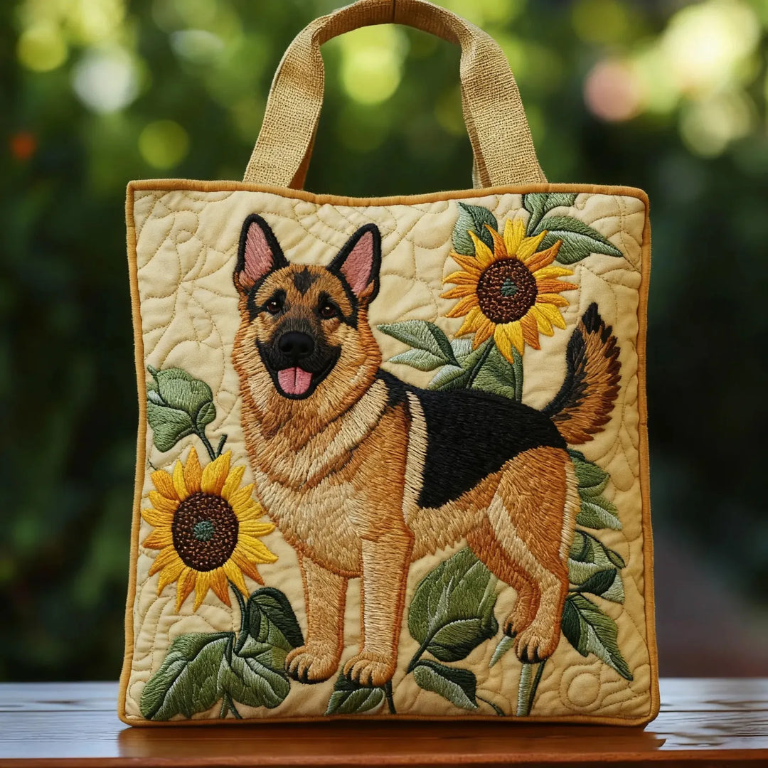 MARTA | BOLSO FLORAL ARTESANAL CON PASTOR ALEMÁN