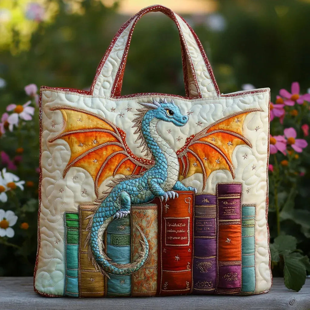 CARMEN | BOLSA PARA LIBROS CON DRAGÓN ESTAMPADO
