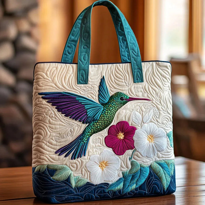 LUCÍA | BOLSO ESTAMPADO CON COLIBRÍ Y FLORES